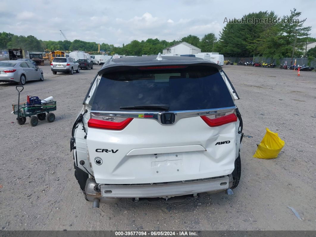 2019 Honda Cr-v Ex-l White vin: 7FARW2H86KE052088