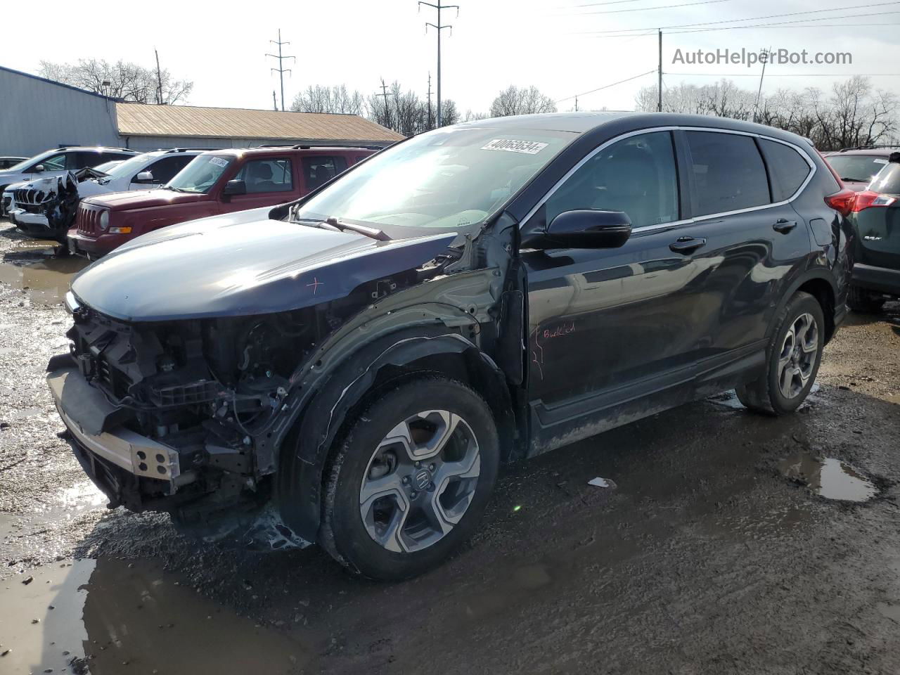 2018 Honda Cr-v Exl Charcoal vin: 7FARW2H88JE090775