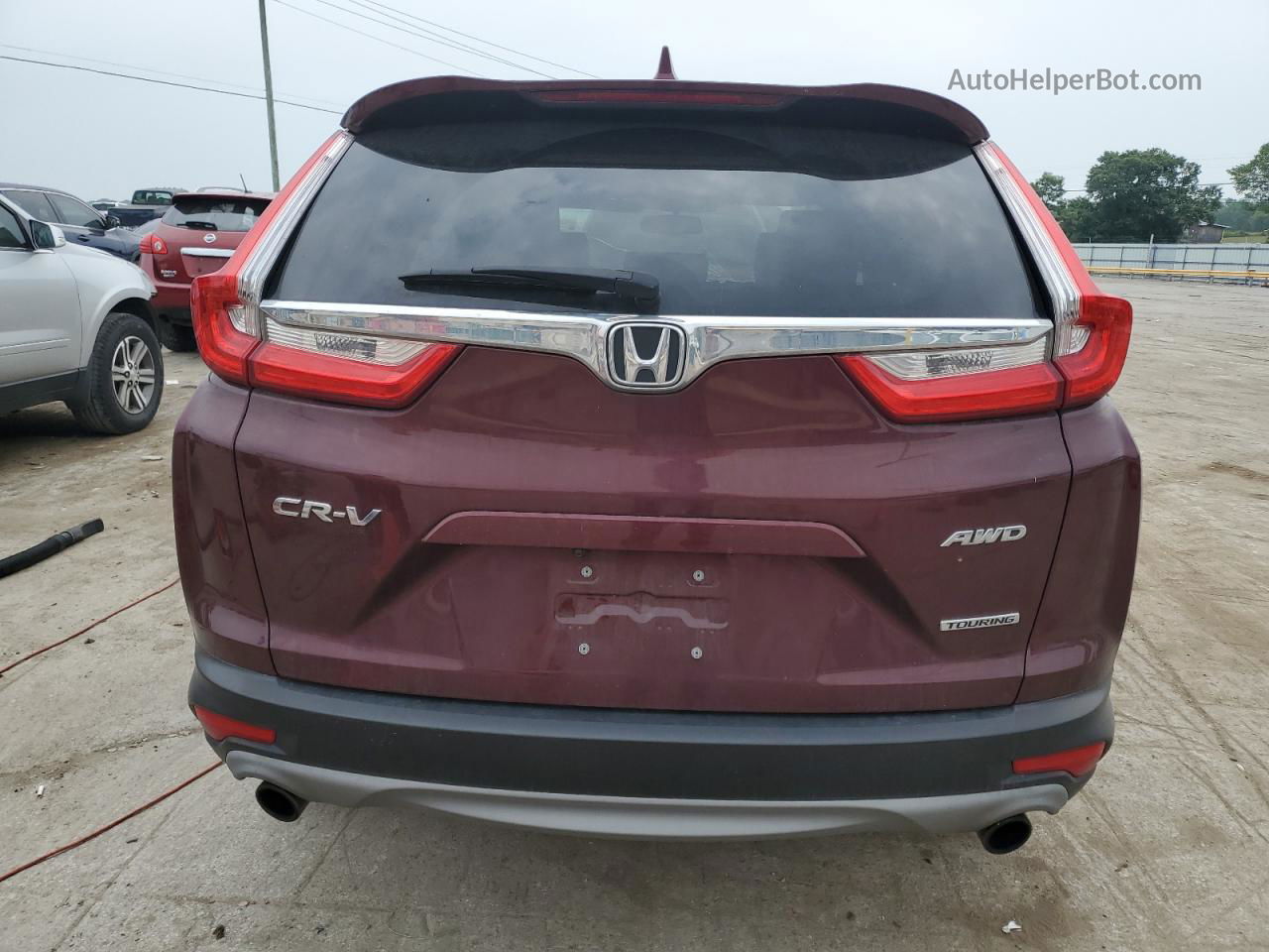 2018 Honda Cr-v Touring Burgundy vin: 7FARW2H90JE097549