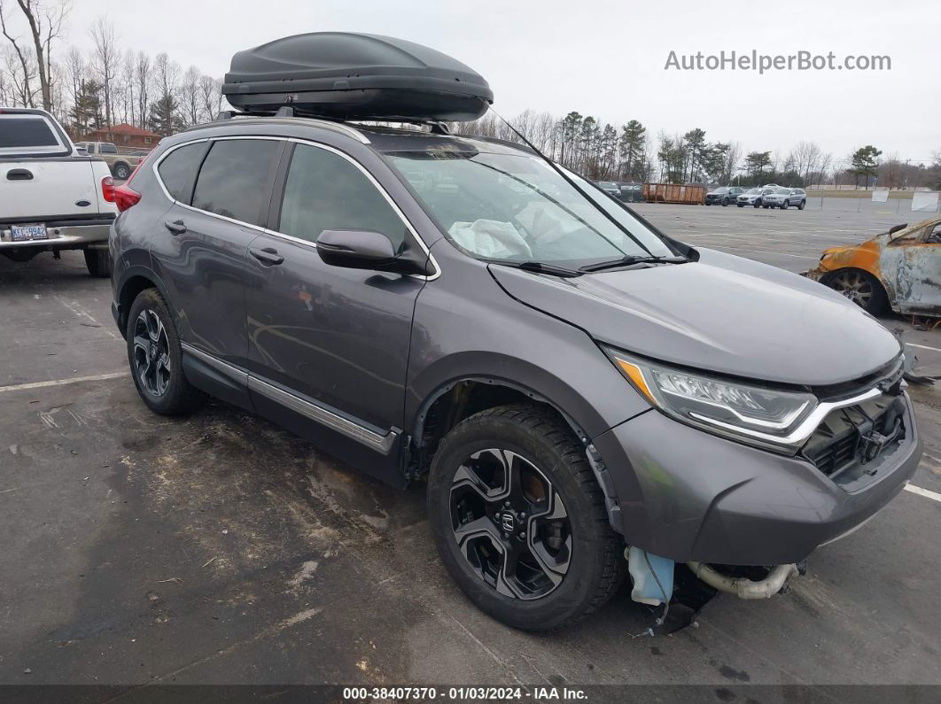 2018 Honda Cr-v Touring Gray vin: 7FARW2H91JE067203