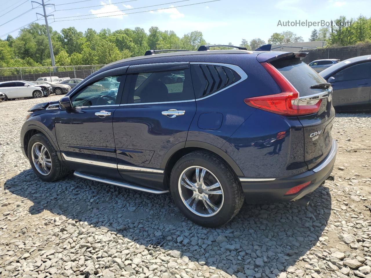 2019 Honda Cr-v Touring Blue vin: 7FARW2H91KE024613