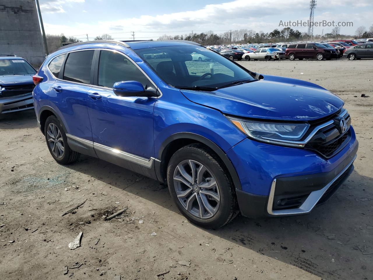 2020 Honda Cr-v Touring Blue vin: 7FARW2H91LE014858