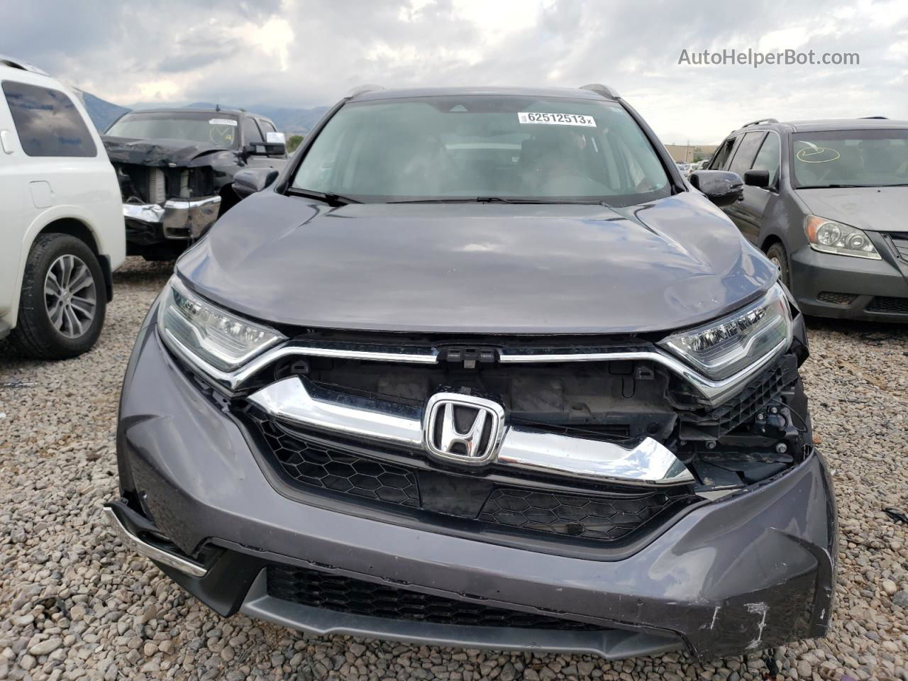 2018 Honda Cr-v Touring Gray vin: 7FARW2H92JE093535