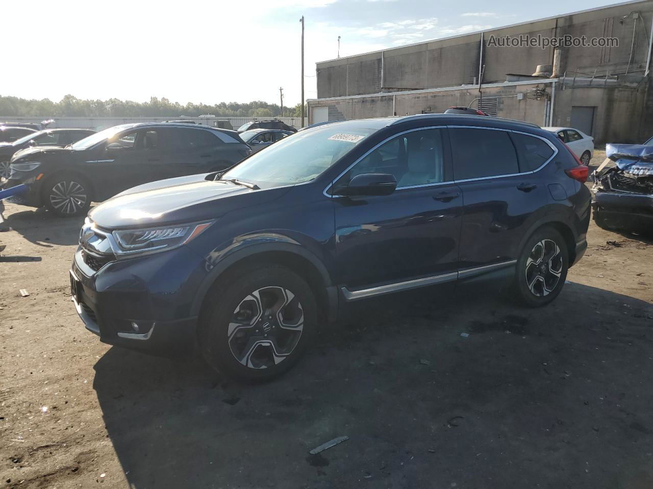 2019 Honda Cr-v Touring Blue vin: 7FARW2H94KE034696