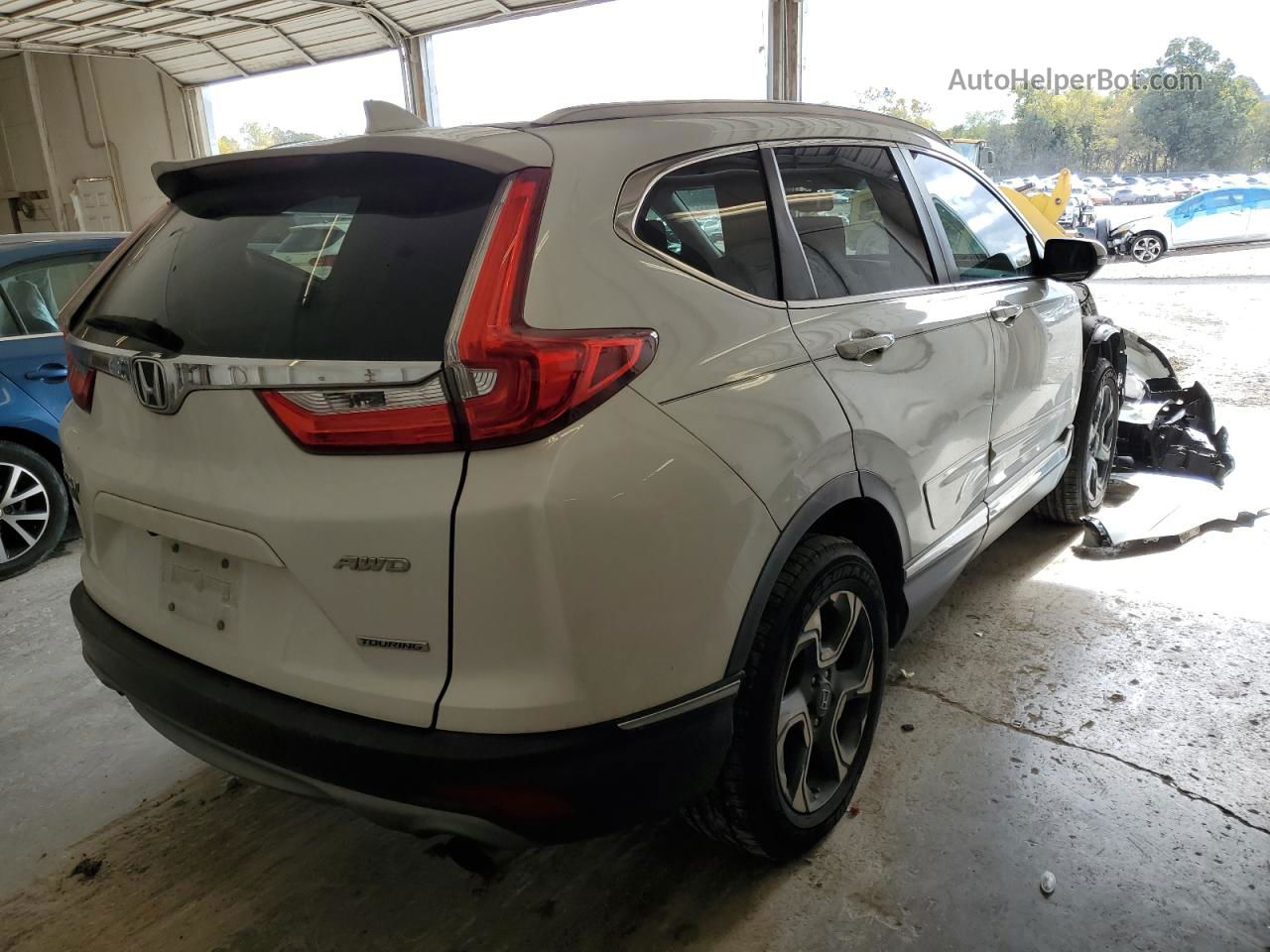 2019 Honda Cr-v Touring White vin: 7FARW2H94KE039946