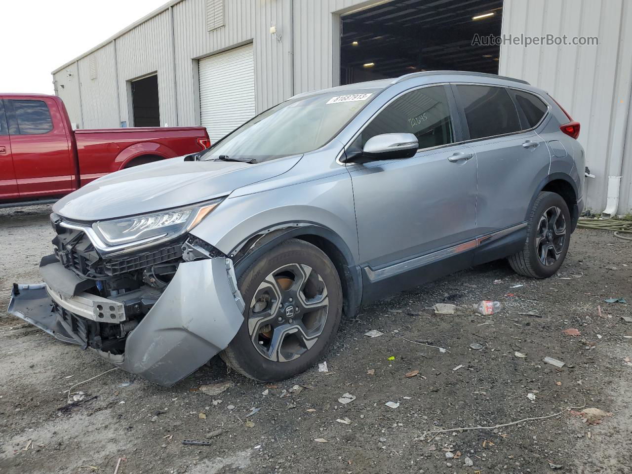 2018 Honda Cr-v Touring Silver vin: 7FARW2H97JE041737