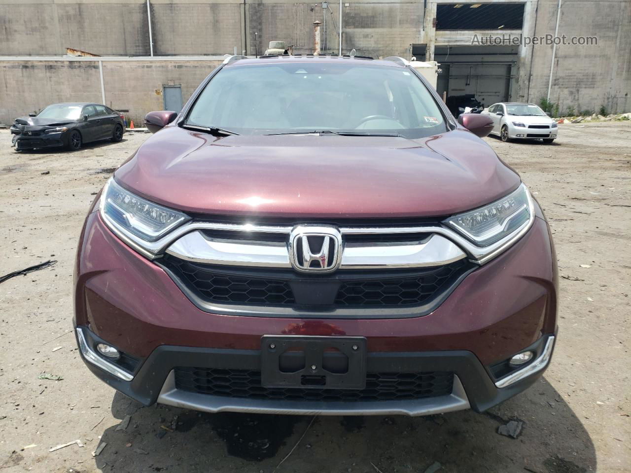 2019 Honda Cr-v Touring Burgundy vin: 7FARW2H97KE015009