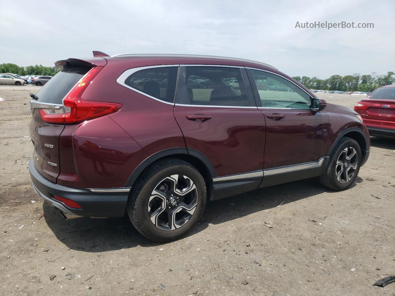 2019 Honda Cr-v Touring Burgundy vin: 7FARW2H97KE015009