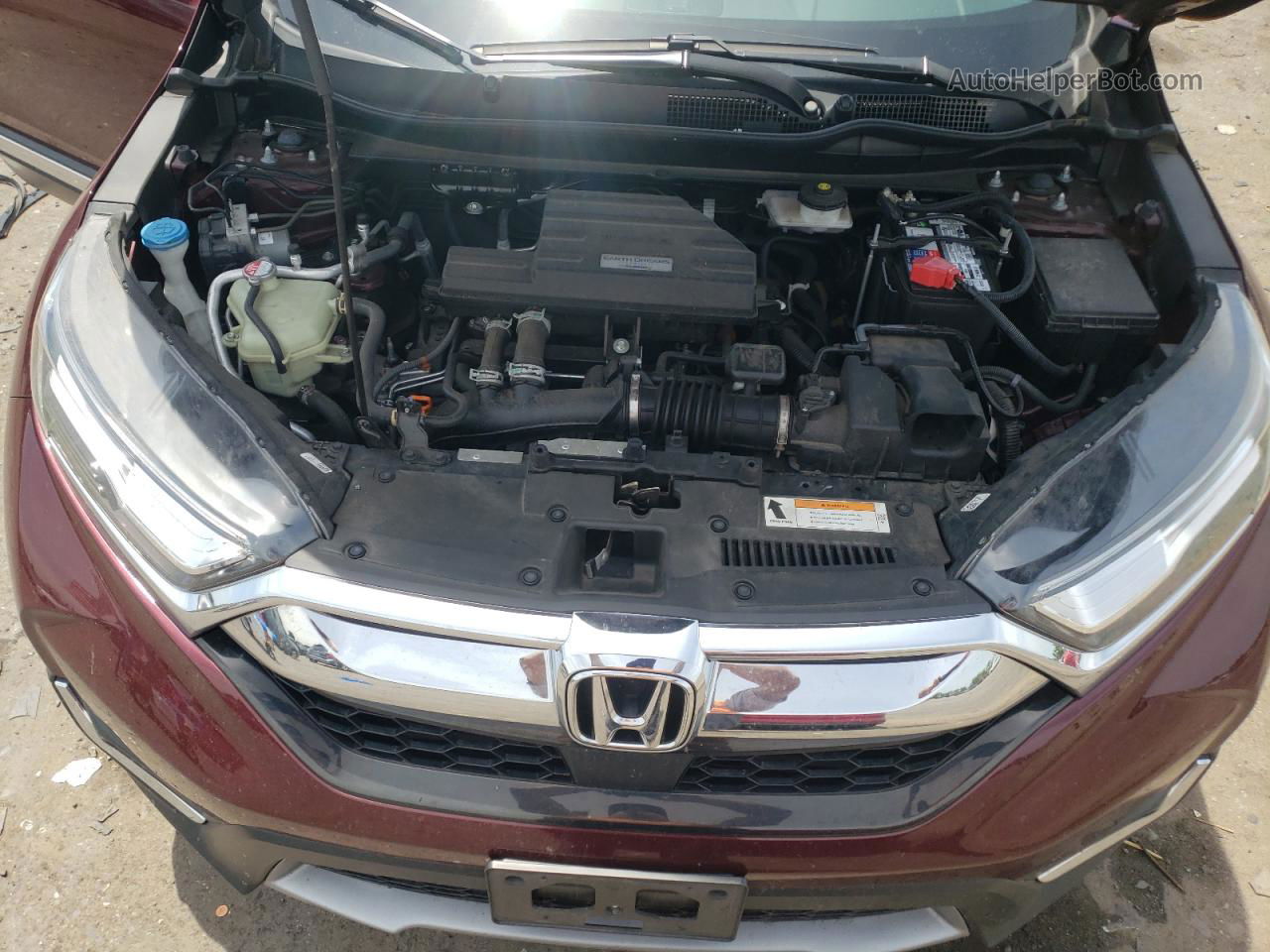 2019 Honda Cr-v Touring Burgundy vin: 7FARW2H97KE015009