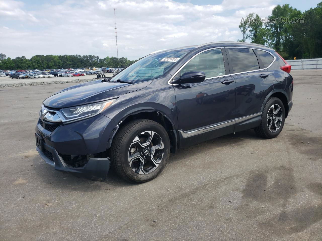 2018 Honda Cr-v Touring Gray vin: 7FARW2H98JE051323