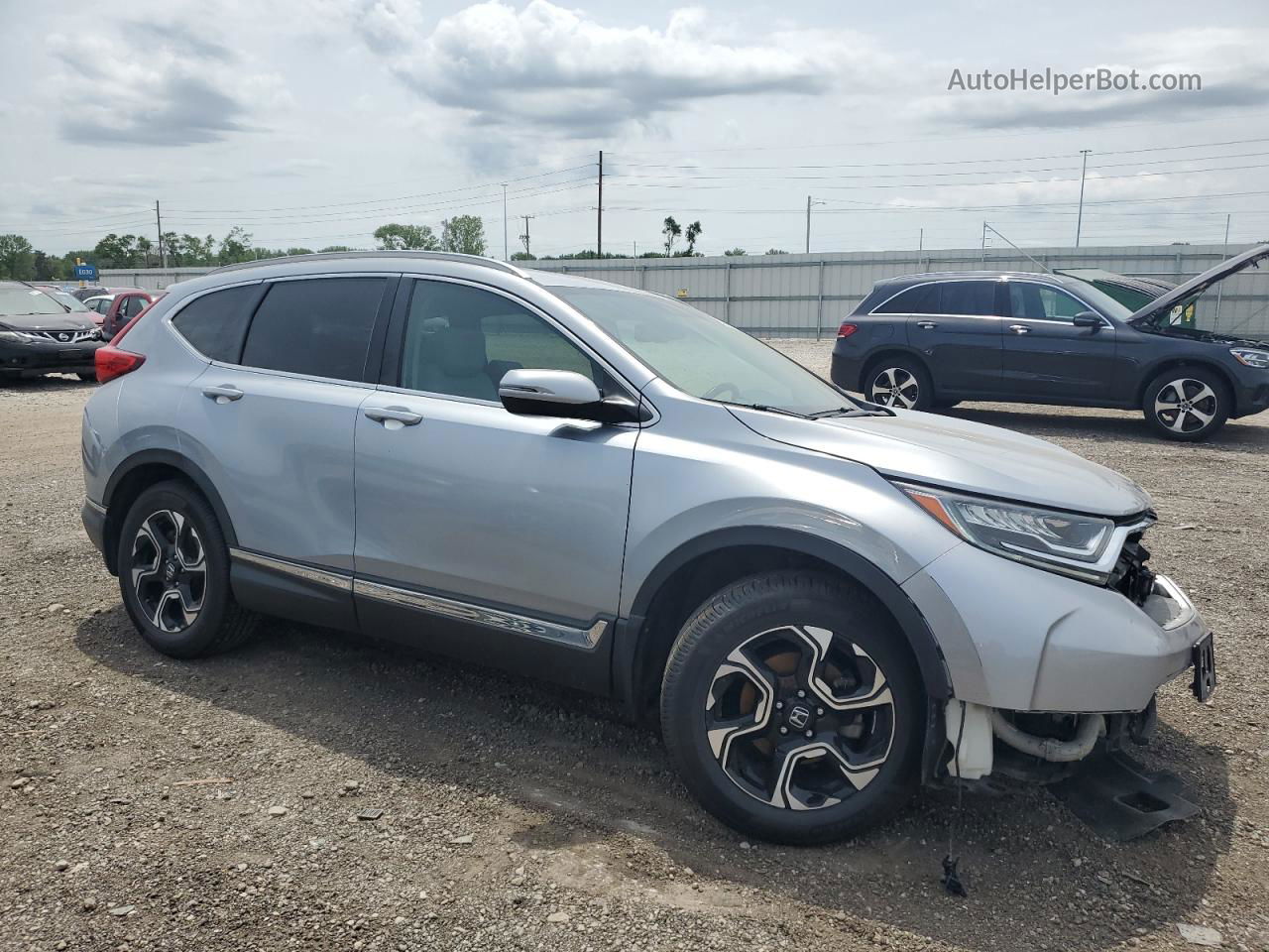 2019 Honda Cr-v Touring Gray vin: 7FARW2H98KE020297