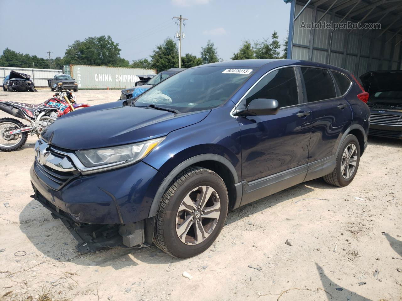 2017 Honda Cr-v Lx Blue vin: 7FARW5H33HE012002