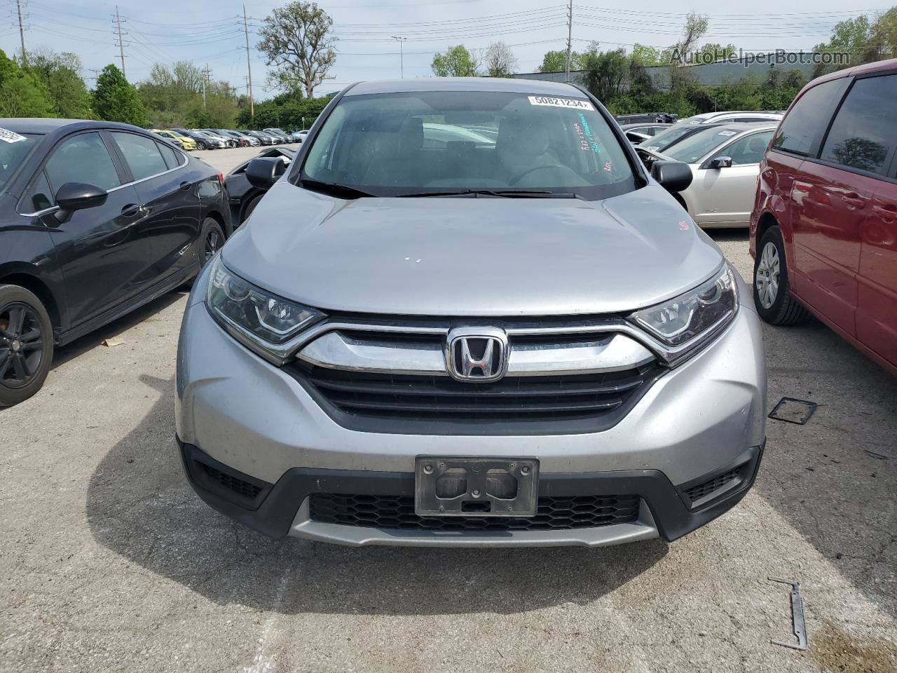 2017 Honda Cr-v Lx Gray vin: 7FARW5H34HE011103