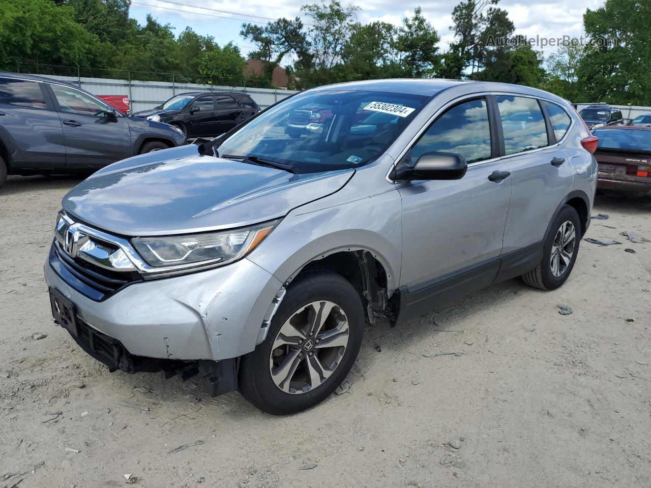 2017 Honda Cr-v Lx Silver vin: 7FARW5H34HE014079