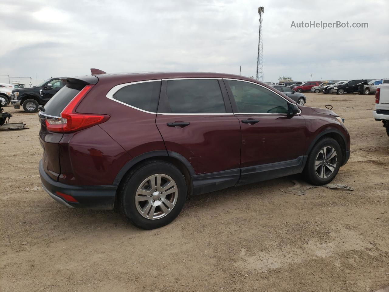 2017 Honda Cr-v Lx Burgundy vin: 7FARW5H36HE009255