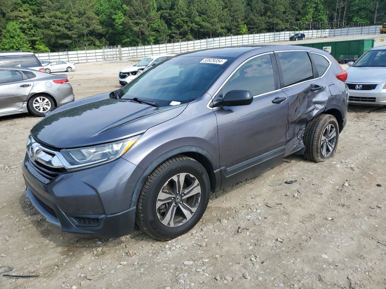 2017 Honda Cr-v Lx Gray vin: 7FARW5H38HE014103