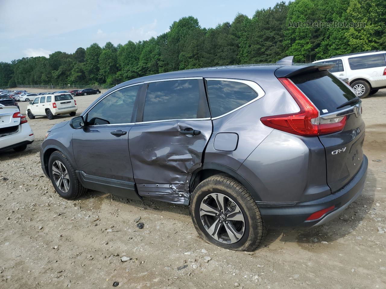 2017 Honda Cr-v Lx Gray vin: 7FARW5H38HE014103