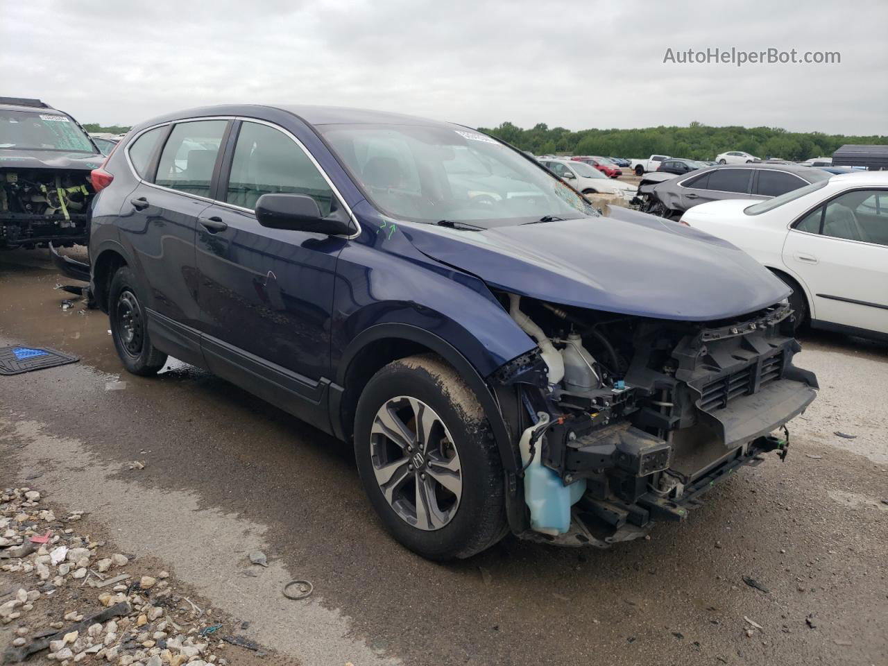 2017 Honda Cr-v Lx Blue vin: 7FARW5H3XHE004785