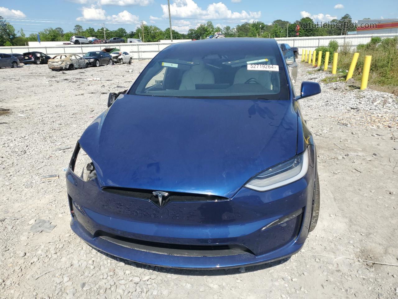 2022 Tesla Model X  Blue vin: 7SAXCBE51NF331414