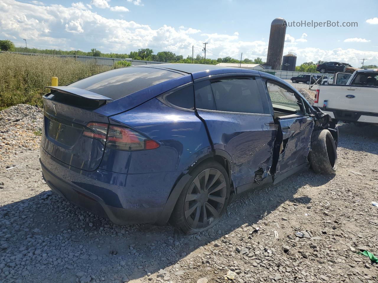 2022 Tesla Model X  Blue vin: 7SAXCBE51NF331414