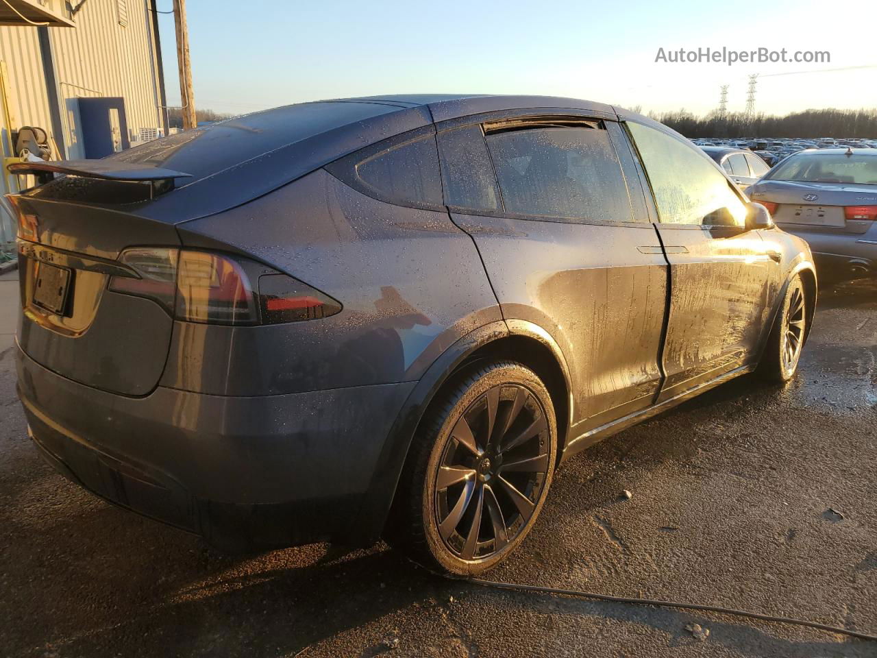 2022 Tesla Model X  Blue vin: 7SAXCBE59NF334528