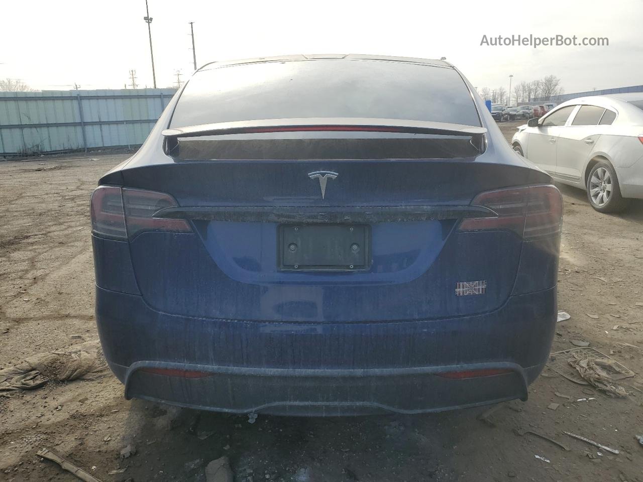 2022 Tesla Model X  Blue vin: 7SAXCBE64NF343002