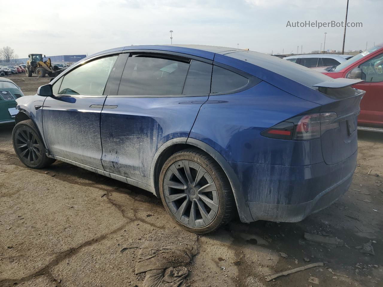 2022 Tesla Model X  Blue vin: 7SAXCBE64NF343002