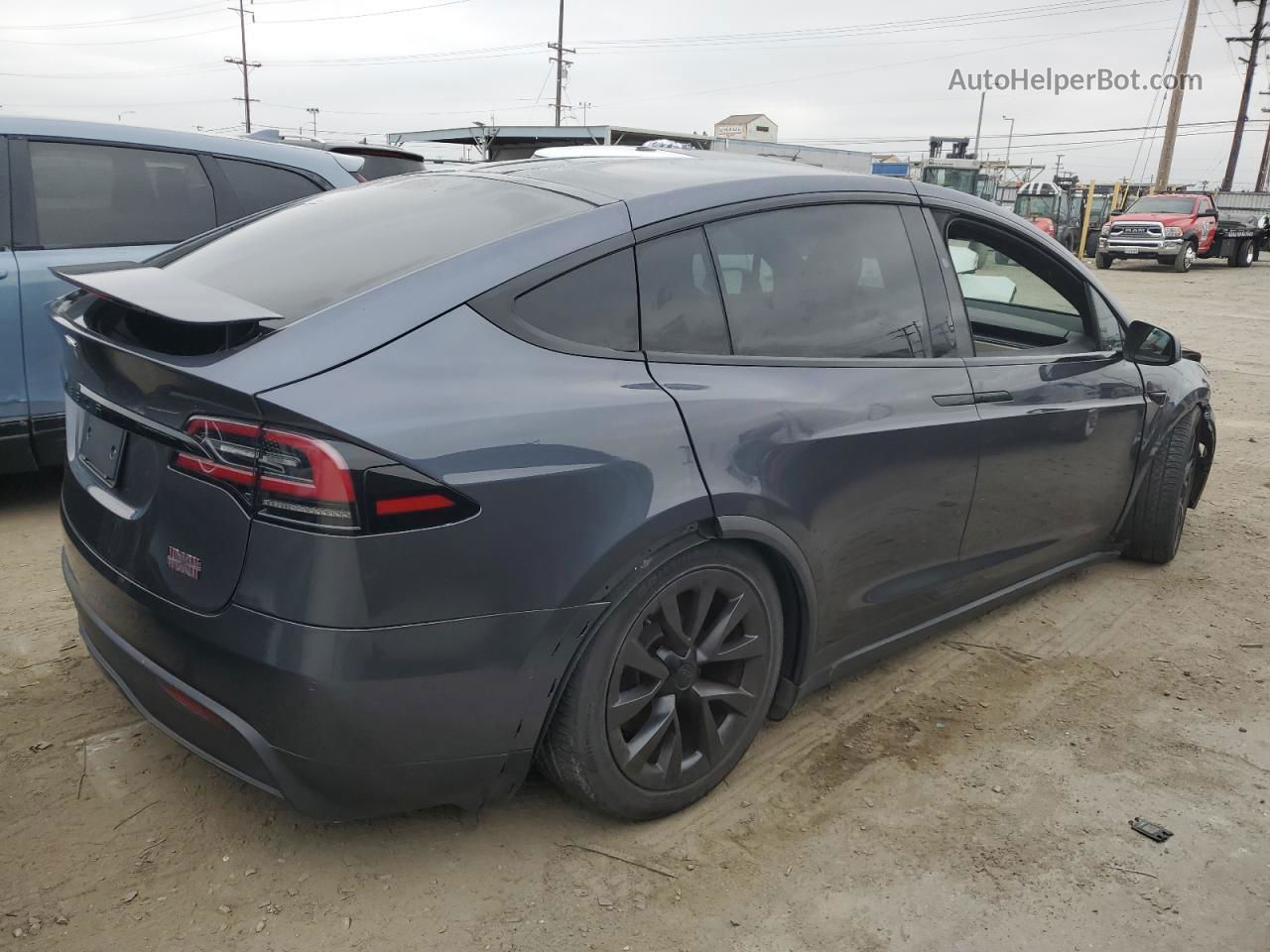 2022 Tesla Model X  Gray vin: 7SAXCBE64NF362200