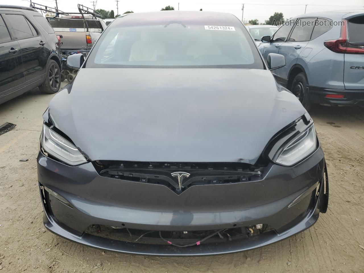 2022 Tesla Model X  Gray vin: 7SAXCBE64NF362200