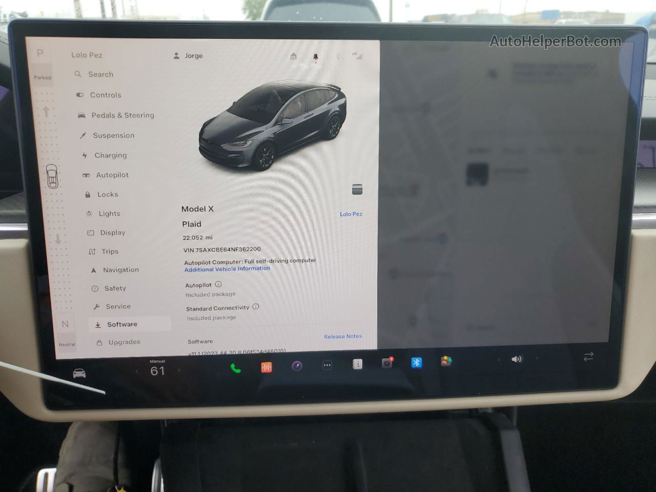 2022 Tesla Model X  Gray vin: 7SAXCBE64NF362200