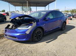 2022 Tesla Model X  Blue vin: 7SAXCBE67NF331653