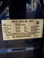 2022 Tesla Model X Blue vin: 7SAXCDE50NF336244