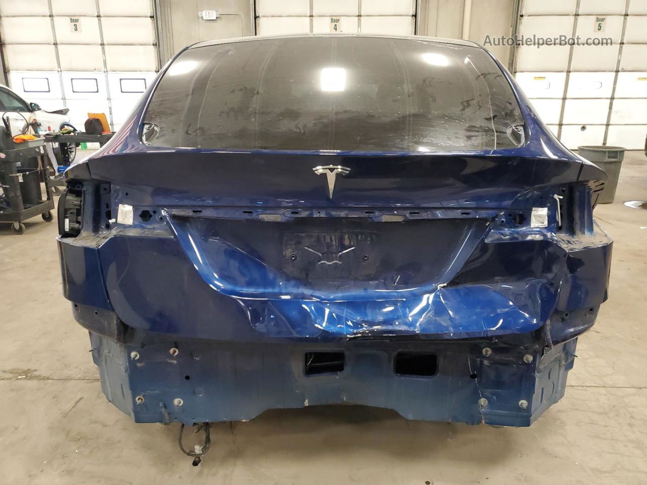 2022 Tesla Model X Blue vin: 7SAXCDE50NF336244