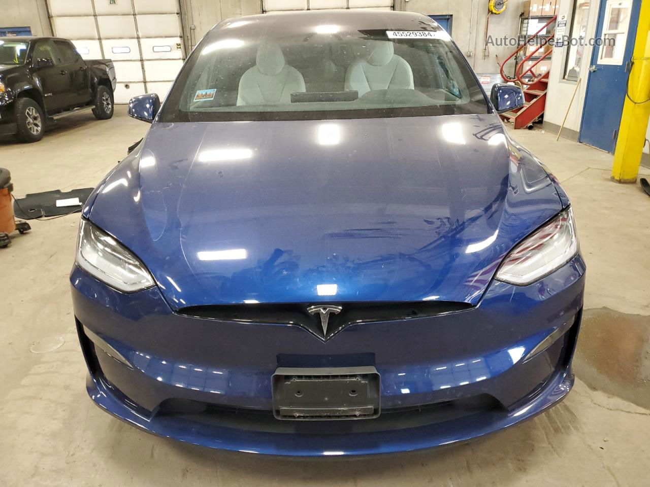 2022 Tesla Model X Blue vin: 7SAXCDE50NF336244