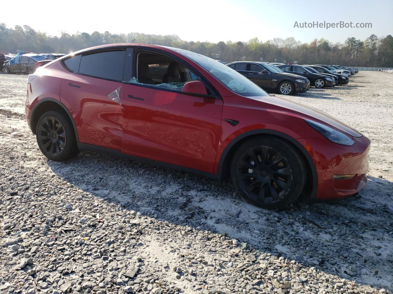 2022 Tesla Model Y  Red vin: 7SAYGAEE2NF519202