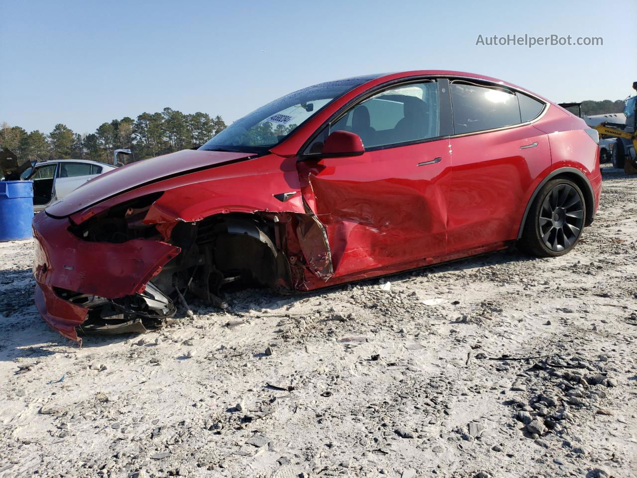 2022 Tesla Model Y  Red vin: 7SAYGAEE2NF519202