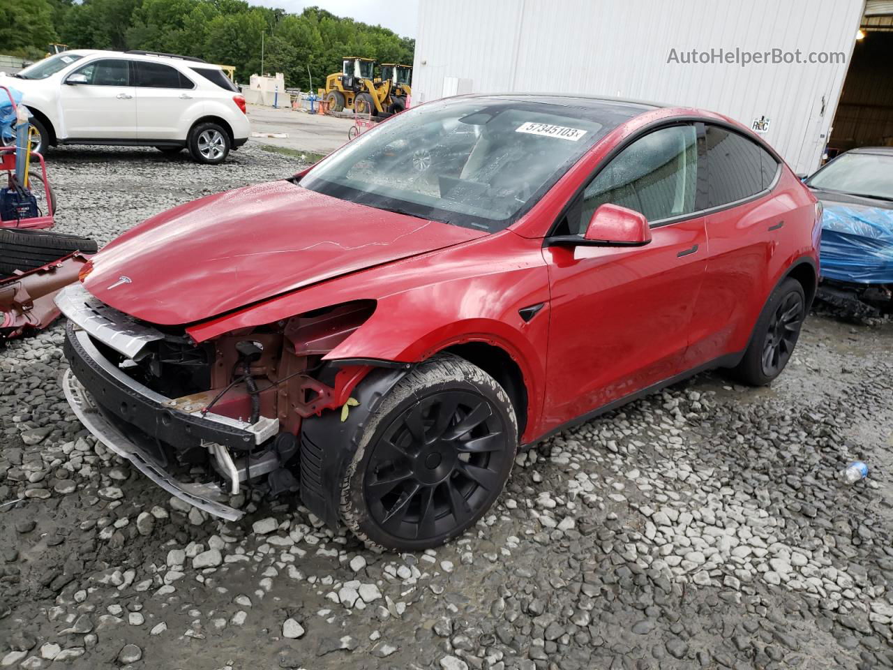 2022 Tesla Model Y  Red vin: 7SAYGAEE4NF530508