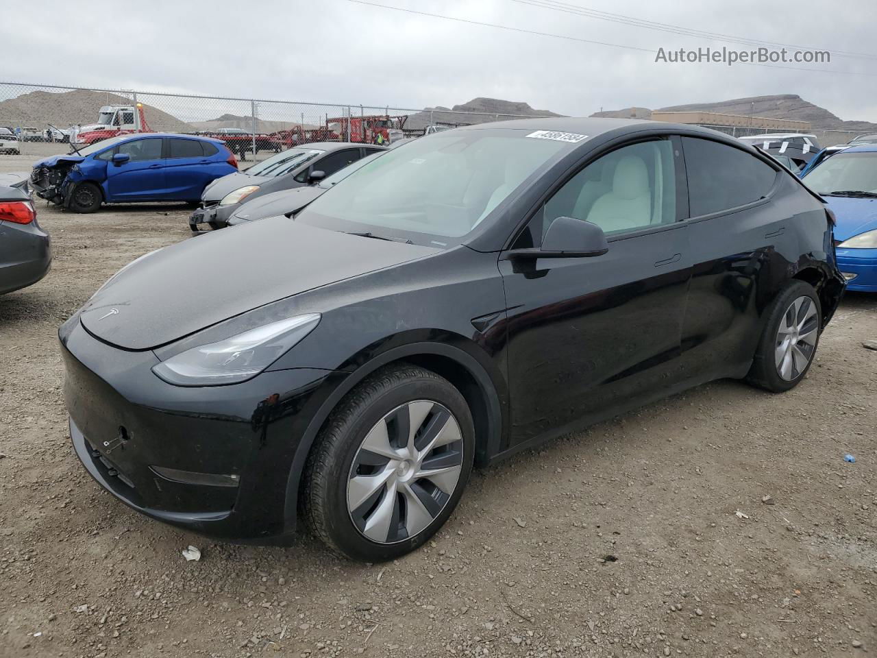 2022 Tesla Model Y  Black vin: 7SAYGAEE5NF549505