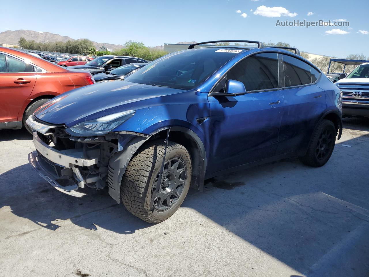 2022 Tesla Model Y  Blue vin: 7SAYGAEE6NF311212