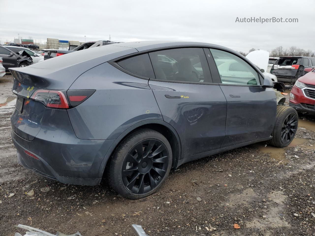 2022 Tesla Model Y  Gray vin: 7SAYGAEE6NF419233