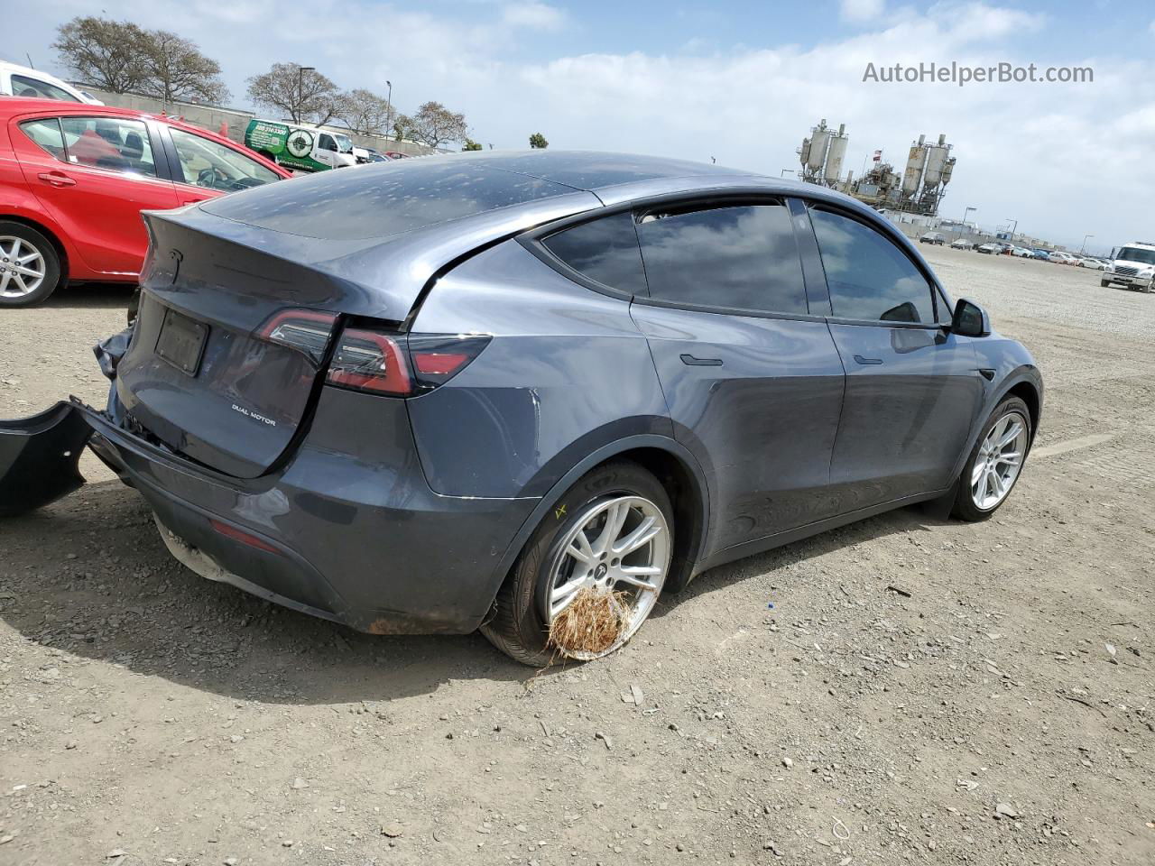 2022 Tesla Model Y  Серый vin: 7SAYGAEE7NF346146