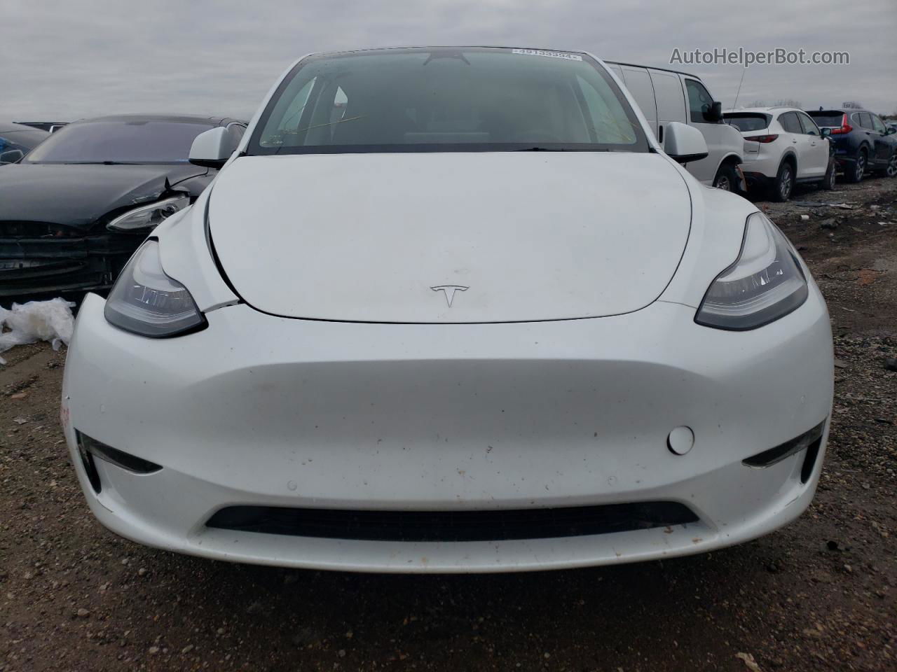 2022 Tesla Model Y  White vin: 7SAYGAEE8NF515722