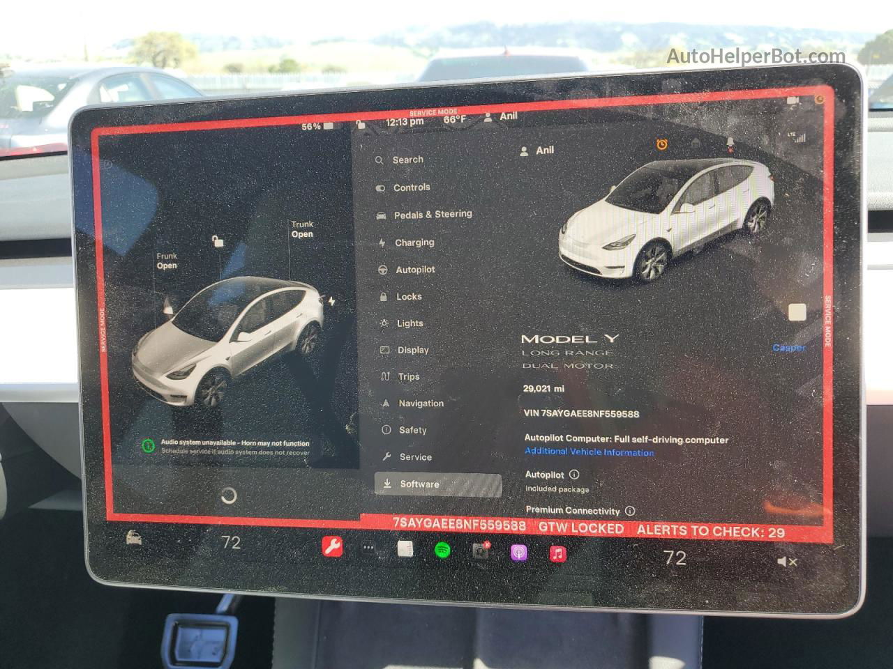 2022 Tesla Model Y  White vin: 7SAYGAEE8NF559588