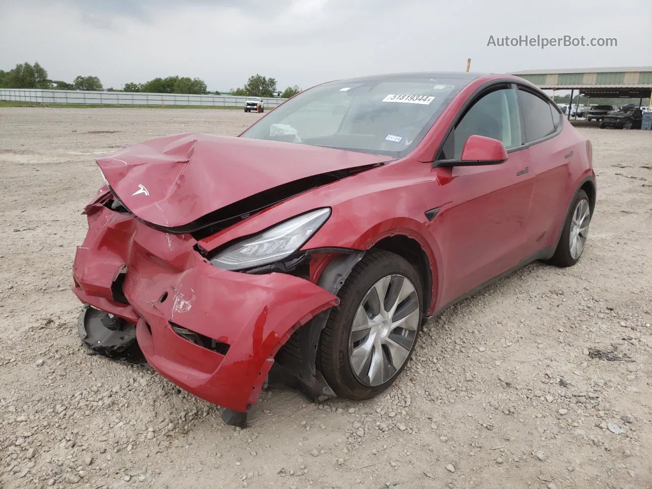 2022 Tesla Model Y  Red vin: 7SAYGAEEXNF364463