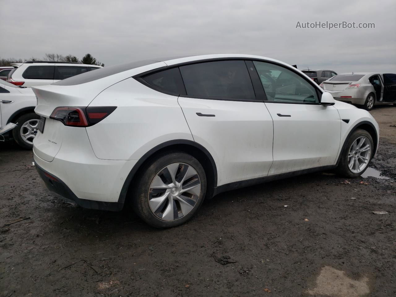 2022 Tesla Model Y  White vin: 7SAYGAEEXNF546115