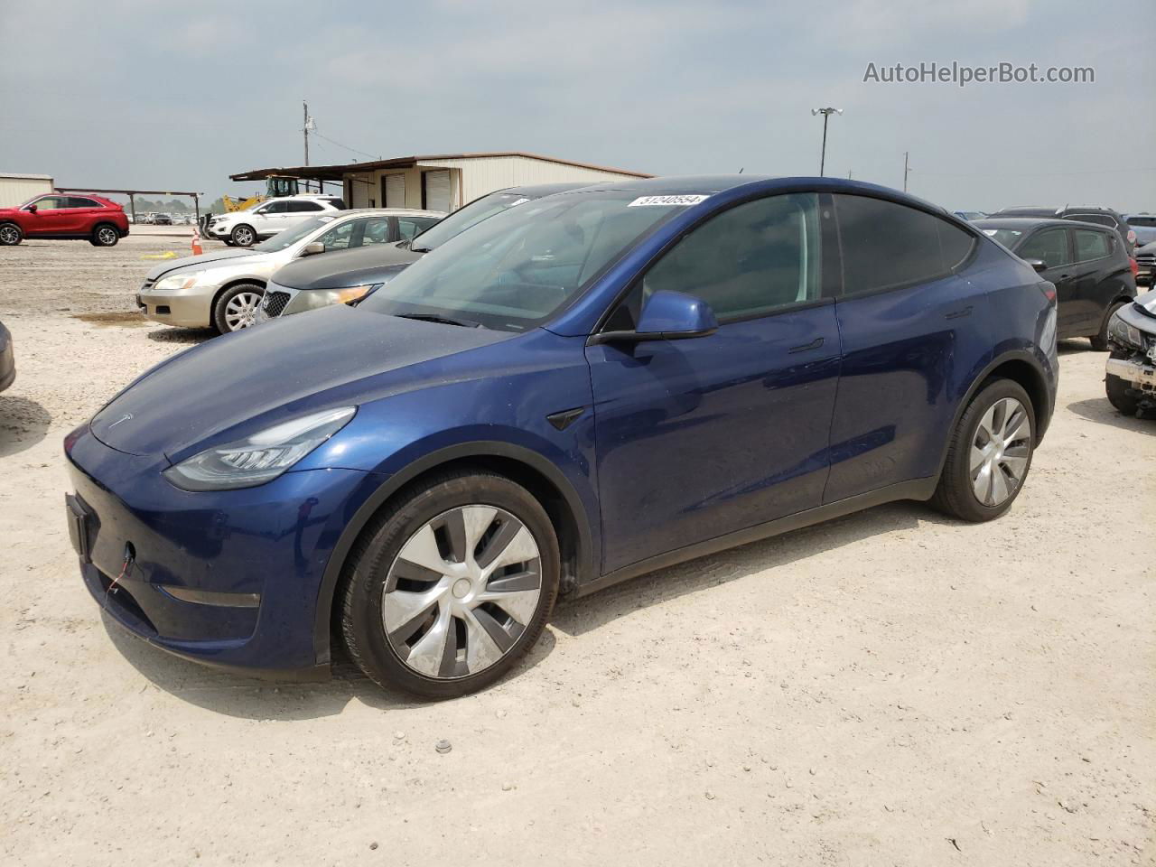 2022 Tesla Model Y  Blue vin: 7SAYGDEE0NA003919