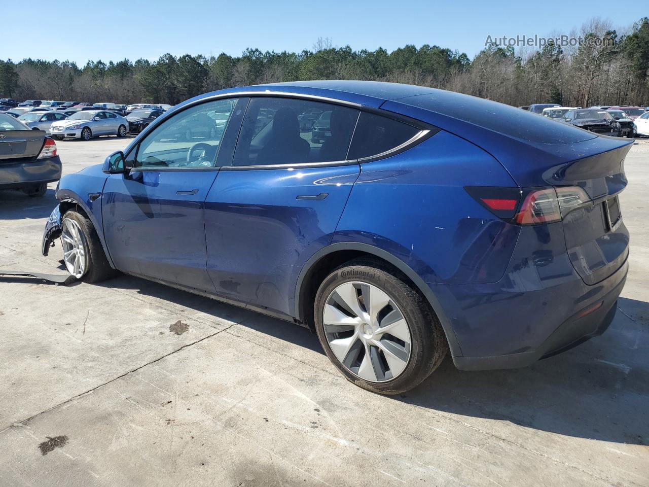 2022 Tesla Model Y  Blue vin: 7SAYGDEE0NF356650