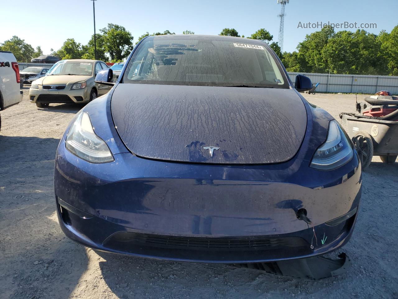 2022 Tesla Model Y  Blue vin: 7SAYGDEE1NA020177