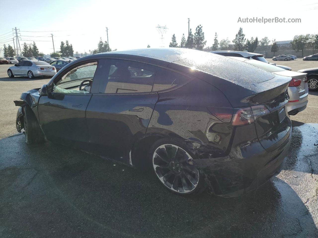 2022 Tesla Model Y  Black vin: 7SAYGDEE1NF480572