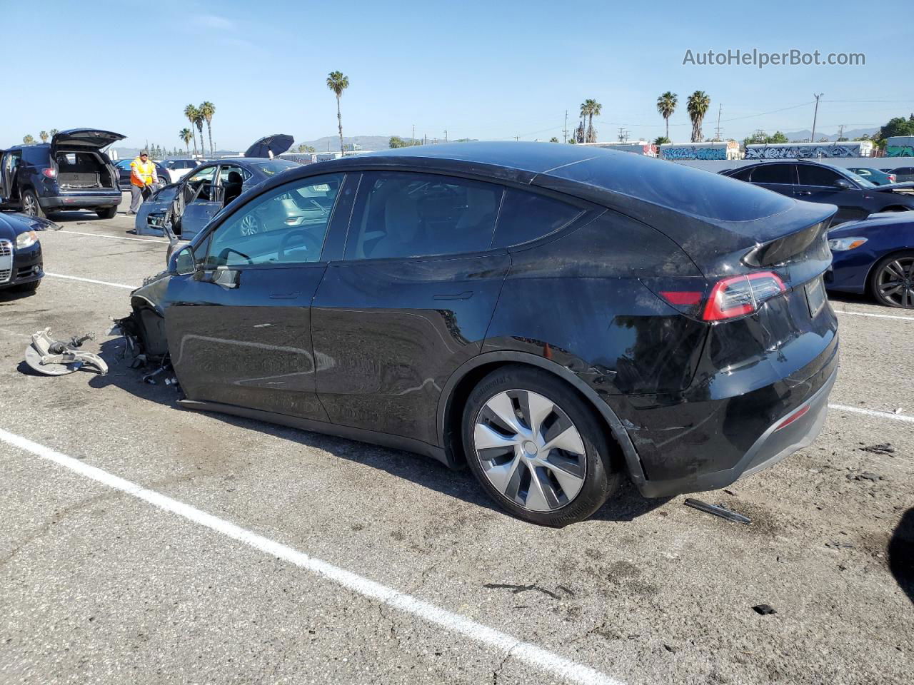 2022 Tesla Model Y  Black vin: 7SAYGDEE2NF463165